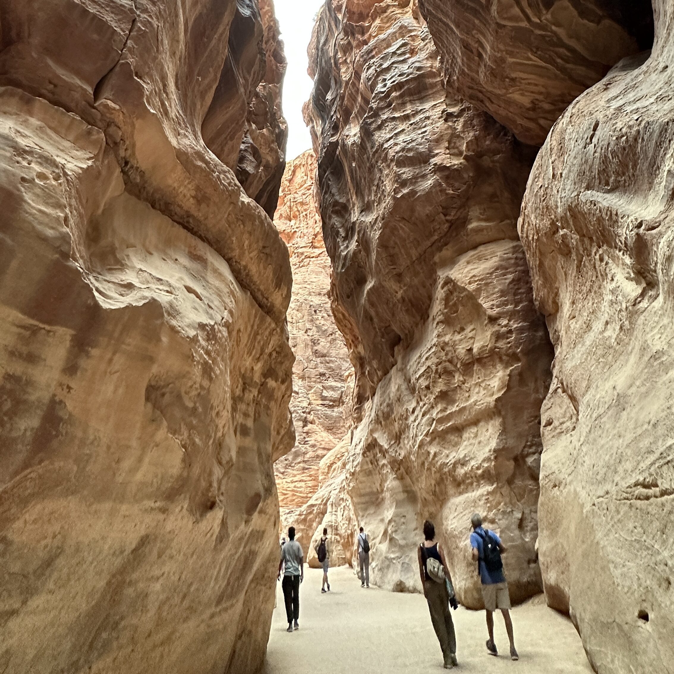 Foto do Siq no Sítio Arqueológico de Petra. 