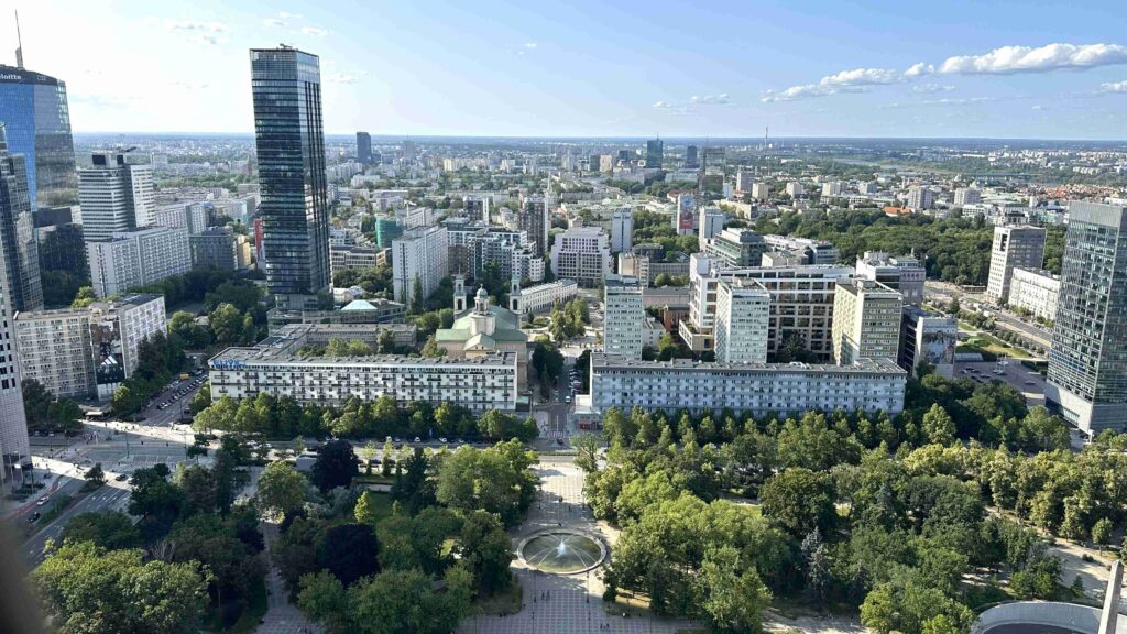 Vista do Mirante do Palácio da Cultura e Ciência de Varsóvia